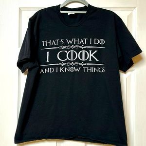 Port and company unisex black tshirt short sleeved, L